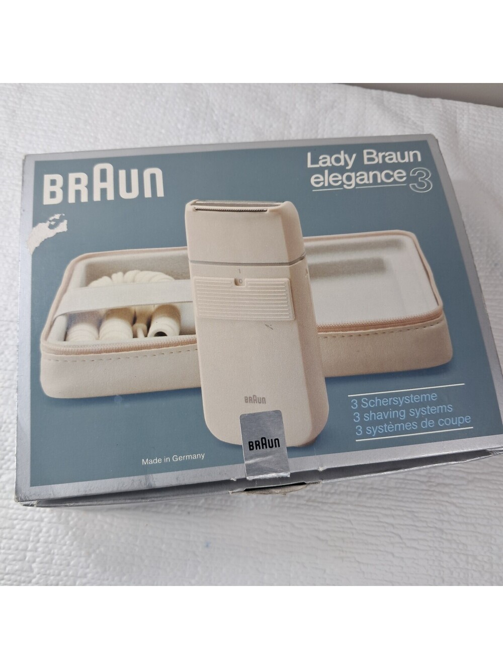 Vintage Braun Lady Elegance 3 Electric Shaver Razor Germany women's 5666 w/ box